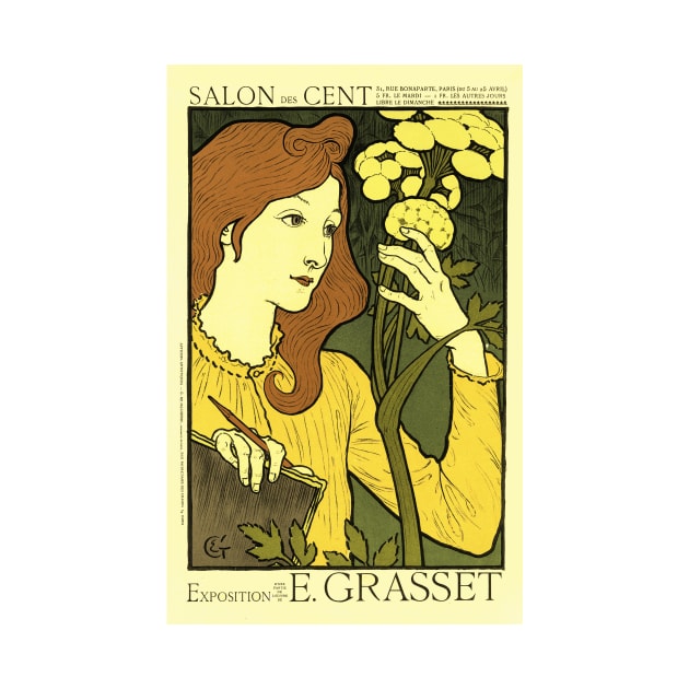 SALON DES CENT Poster by Eugene Grasset in 1894 for French Decorative Art Exposition by vintageposters