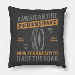 American Tire Distressed Pillow