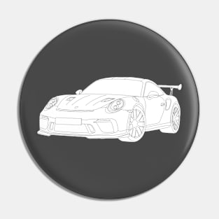 Porsche GT3 RS car selfmade drawing Pin