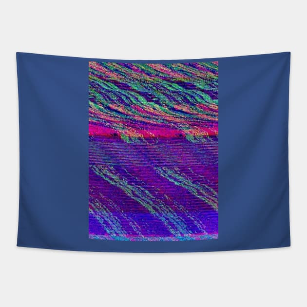 Vaporwave Glitch Television Tapestry by isarol