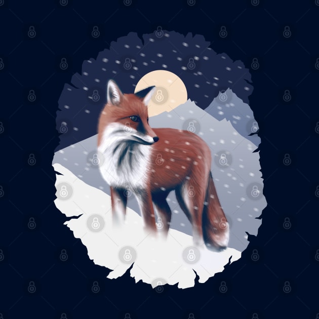 Beautiful Fox in the snow by TMBTM