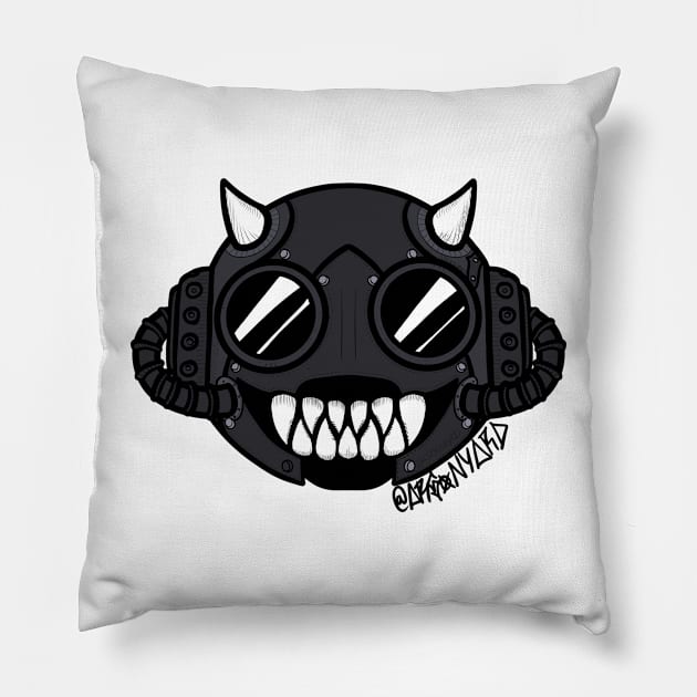 Nameless Ghoul Swiss Multi WHITE Pillow by ARSONYARD