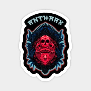 demon skull and buffalo ~ Anthrax Magnet