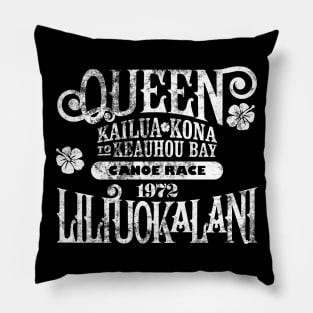 Queen Lili'uokalani Canoe Race T-Shirt White Pillow