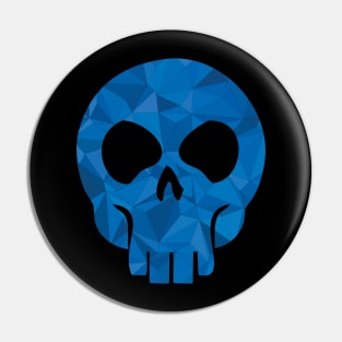 Skull - Crystal Blue Pin