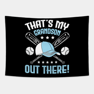 Baseball That's My Grandson Out There Player Grandpa Nana Tapestry