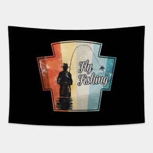 Fly Fishing Vintage Retro Style Gifts Tapestry