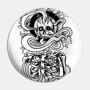 Abstract Skeleton Pattern Design Pin