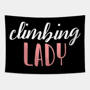 climbing lady - climbing girl Tapestry