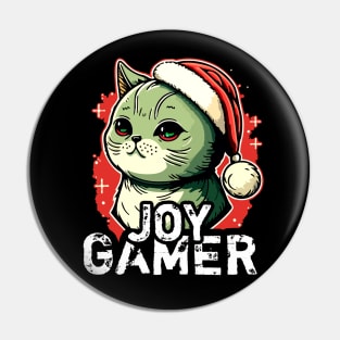 Christmas Cat Gamer Pin