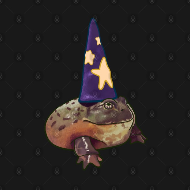 Chunky Toad Wizard Frog Humor Halloween Costume Pet Portrait by fiatluxillust