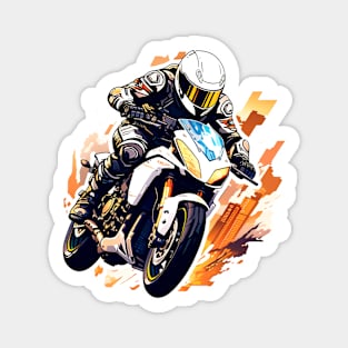 crazy motorcycle design Magnet