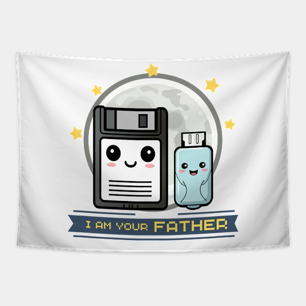 Retro Floppy Disk And USB Stick Tapestry by Sublime Art