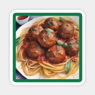 National Spaghetti Day - January 4 - Watercolor Magnet