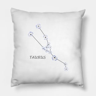 Taurus Zodiac horoscope Constellation Sticker flower Pillow