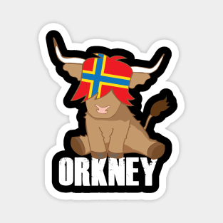 Cool orkney flag t-shirt cow farmer shirt Magnet