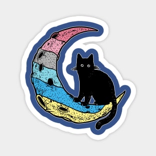 Genderflux Cat Moon LGBT Pride Flag Magnet