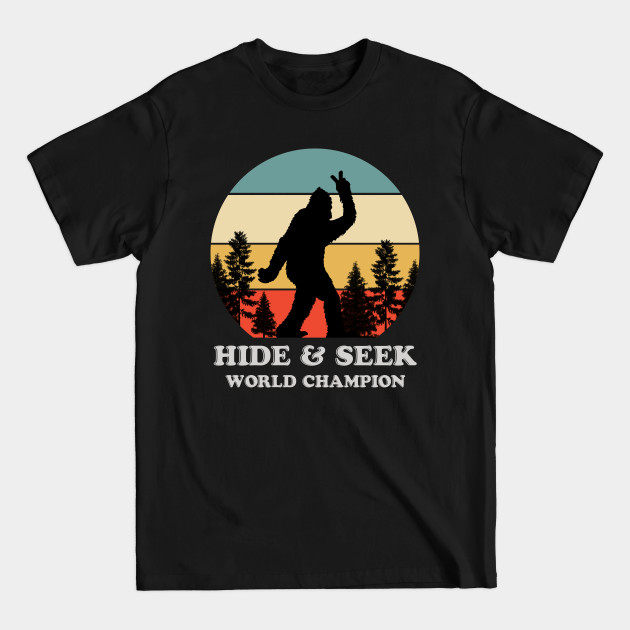 Retro Bigfoot Hide & Seek World Champion - Big Foot - T-Shirt