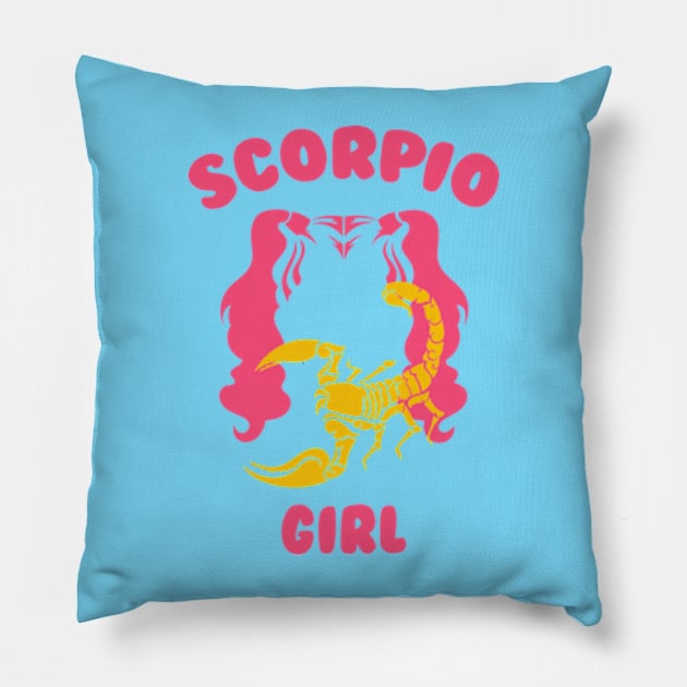 Scorpio Girl Pillow by Oiyo