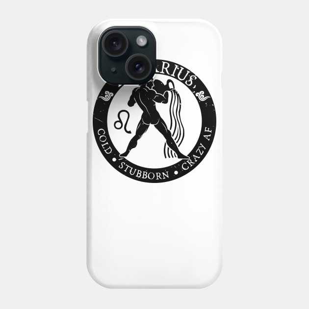 Savage Aquarius Zodiac Antisocial Astrology Phone Case by atomguy