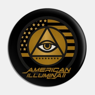 America Illuminati Gold Edition Pin