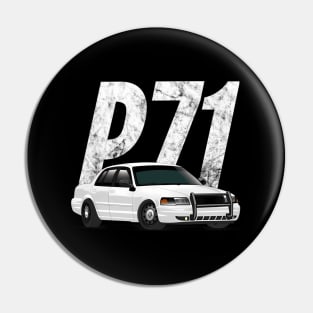 Crown Vic P71 White Cop Car Interceptor Vic Pin