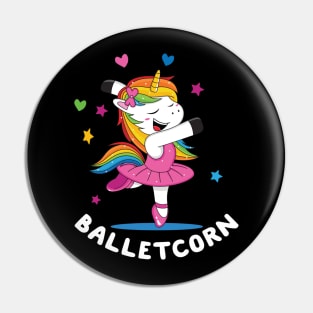 Balletcorn Unicorn Ballet Dancer Girl Pin