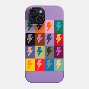 Lightning Bolts Pattern Check Multi Colour Phone Case