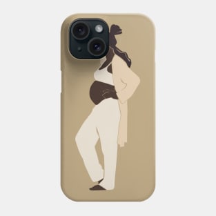 Abstract pregnant vector mother modern Illustration Phone Case