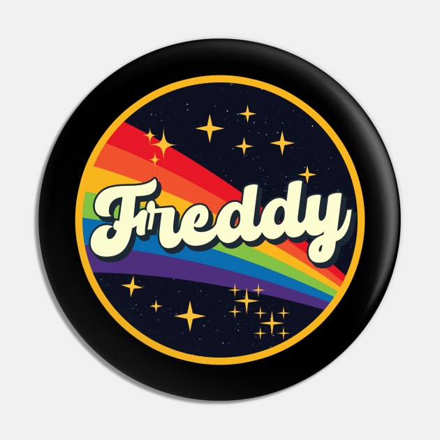 Freddy // Rainbow In Space Vintage Style Pin by LMW Art