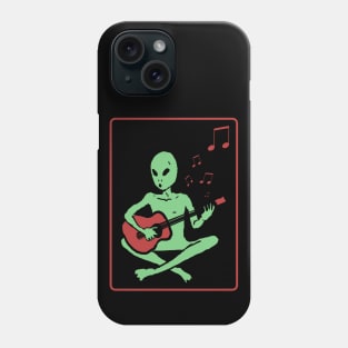 alien playing guitar Phone Case