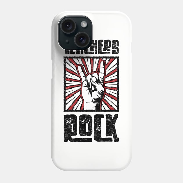 Teachers Rock! - Red - Barn Shirt USA Phone Case by Barn Shirt USA