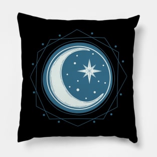 Moon And Stars Pillow