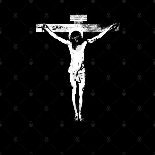 Black and white crucifix by Brasilia Catholic