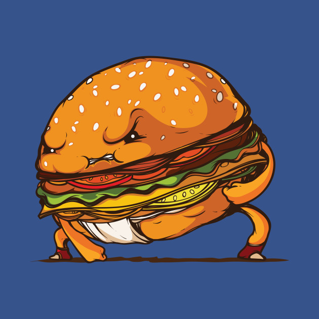 Disover Sumo Burger Hamburger Food Fighter - Hamburger - T-Shirt