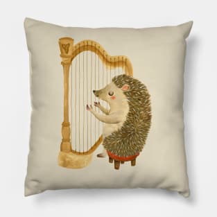 Hedgehog Harpist Pillow