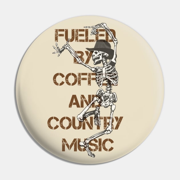 Fueled by Coffe and Country Music / Funny quote / Gift Pin by Yurko_shop