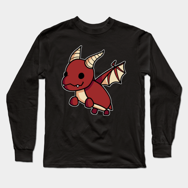 Roblox Red Dragon Pet Cute Hand Drawn Gaming Gift For Kids Roblox Long Sleeve T Shirt Teepublic - red girl shirt roblox