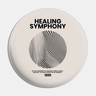 Black and White Minimal Lines - Healing Symphony Pin