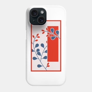 Bush Clover and Red Tanzaku Phone Case