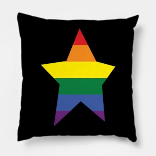 Big Star Pride Rainbow Stripes Pillow