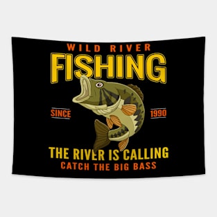Fishing wild river Tapestry