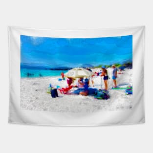 A Day at the Beach Tapestry