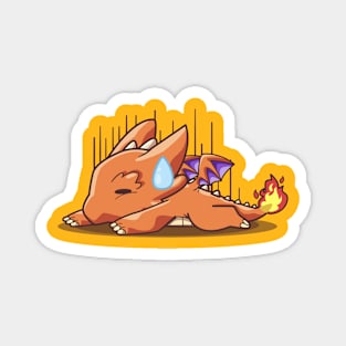 Tired Dragon Magnet