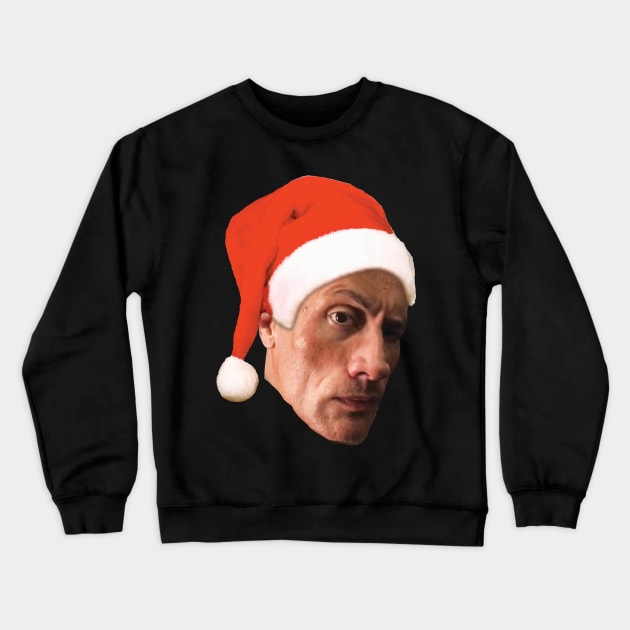 The rock eyebrow raise face Christmas meme - The Rock Eyebrow Raise  Christmas Meme - Crewneck Sweatshirt