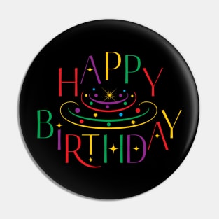 Funny Happy Birthday Design Pin