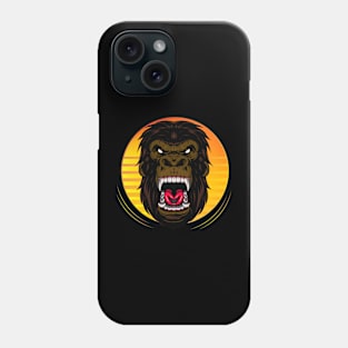 Ferocious the gorilla head Phone Case