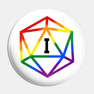 Intersex Pride Rainbow Dice Pin