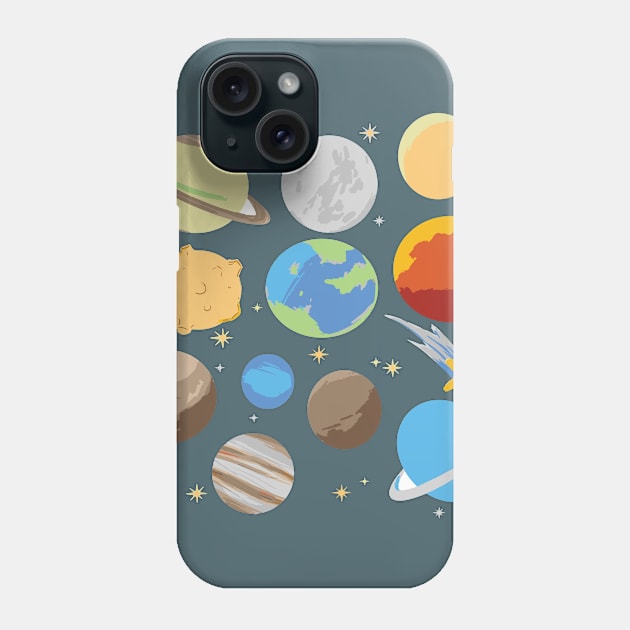 various planets Phone Case by Prost City