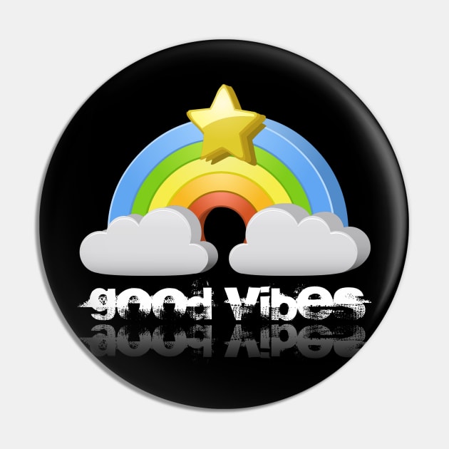 Good Vibes Rainbow Pin by MaystarUniverse